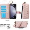 Crossbody Cards Solt Wallet Leather Ring Hold Case For Samsung Galaxy Z Fold 6 5 4 3 5G Wristband Strap S Pen Holder RFID Cover