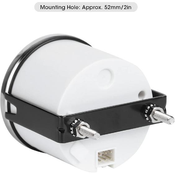 Water Temperature Gauge,52mm/2in Marine Engine Water Temperature Gauge 40 120 ℃ Temp Meter for Boat RV(White Dial Silve)