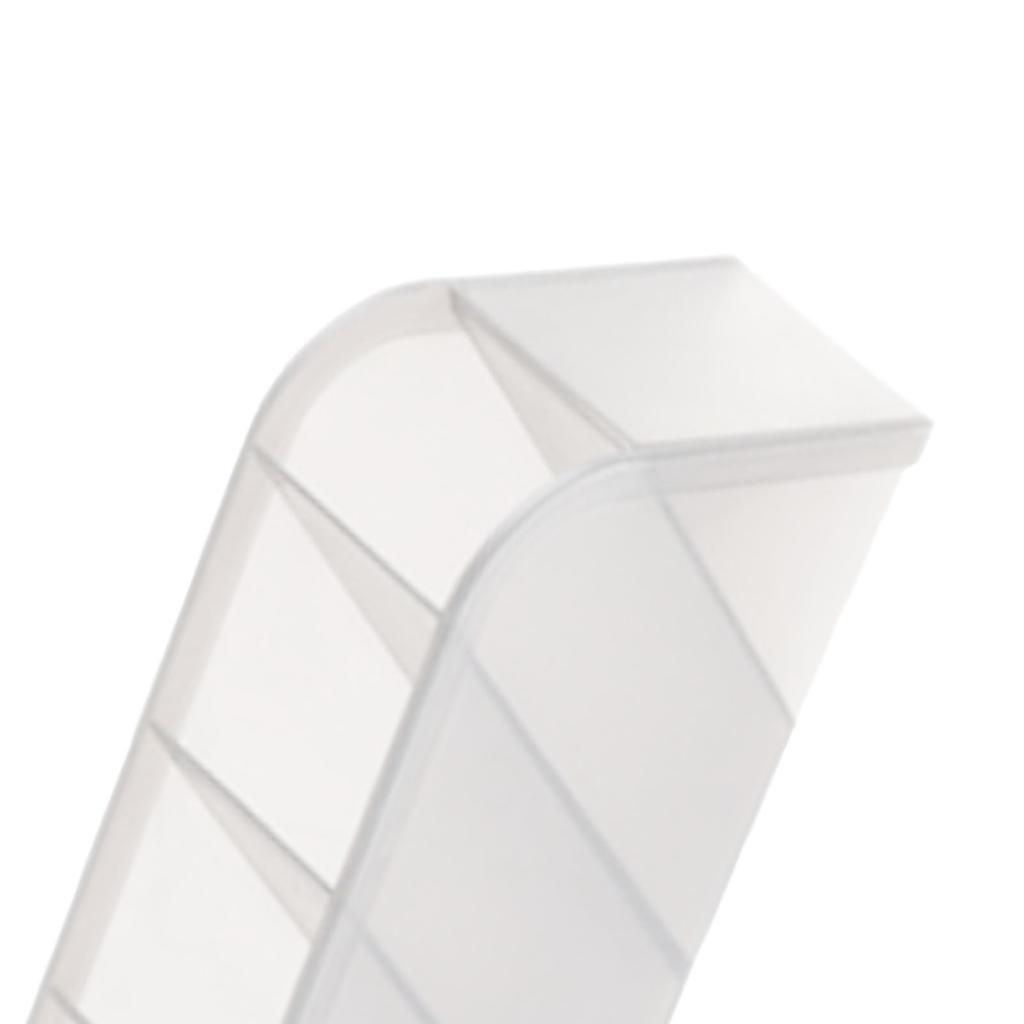 Desktop Aufbewahrungsregal 4 Fächer Transparentes Plastik Schräger Stifthalter für Wohnheim Student Transparent