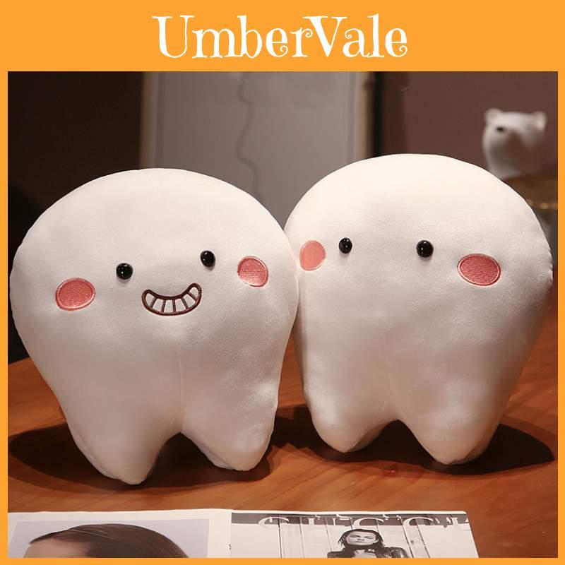 Cute Short Plush Cartoon Tooth Pillow For Kids, Soft And Comfortable On The Sofa