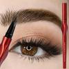 4D Multi-Prong Eyebrow Pen Waterproof Smudge Resistant Liquid Microblade Brow Pencil 3ml for Natural Definition