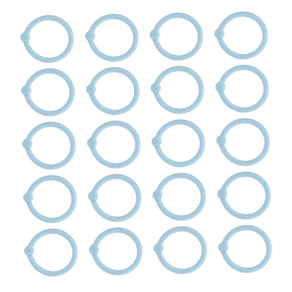 40 Pcs Rings Multifunction Multiple Colors Round Hole Loose Lf Paper Single Rings