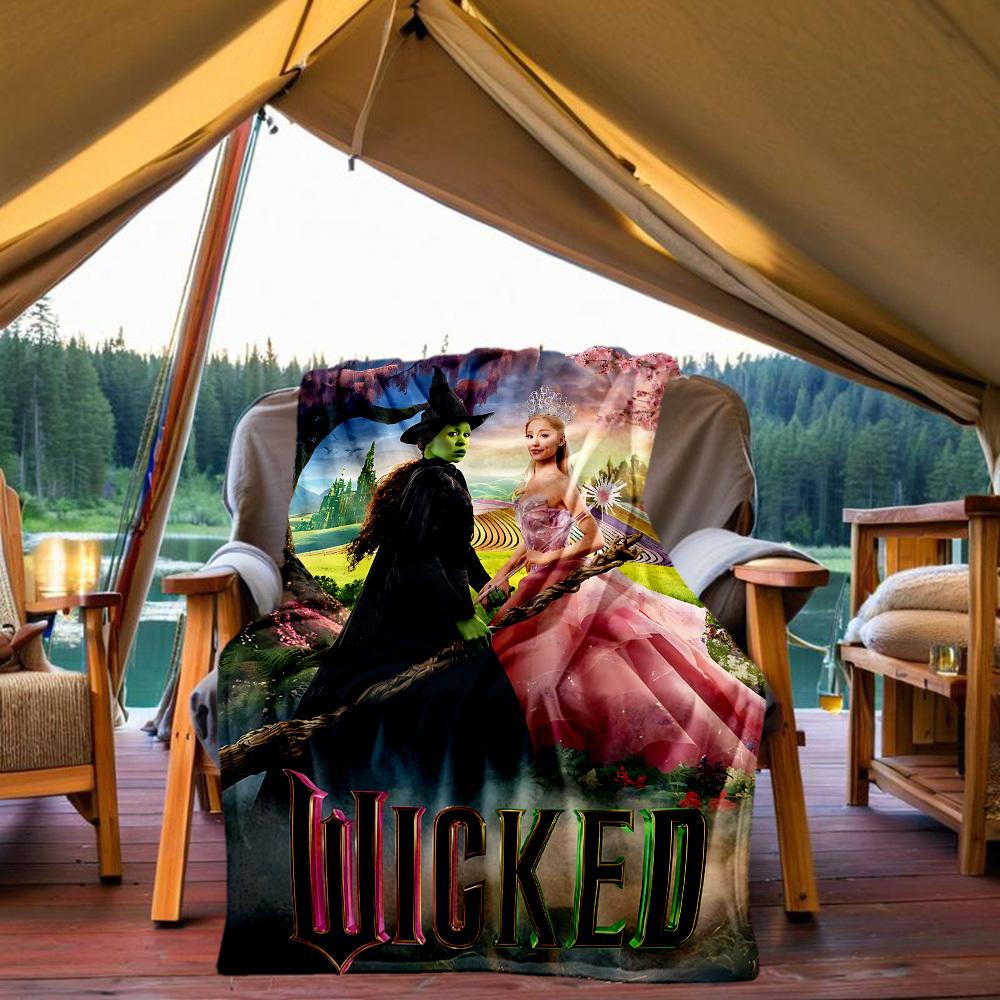 1pc Wicked Fantasy Outdoor Blanket Lightweight Flannel, Soft & Warm, All-Season Use for Sofa, Outdoor, Camping, Living Room, Office086