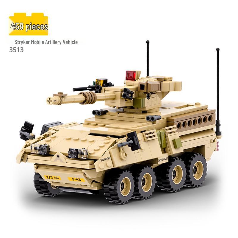 Children's Military Tank & Rocket Building Blocks Kit - Interlocking Toy for Boys