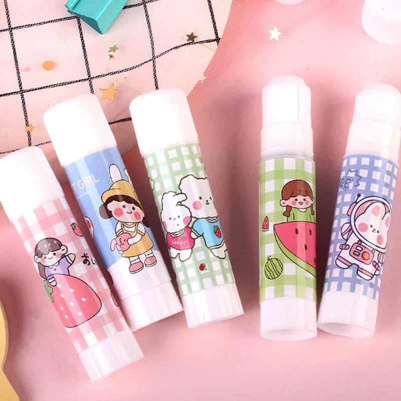 Cartoon Glue Stick for Students Kids High Viscosity Solid Adhesive Strong Bond Fun Stationery School & Office & Home Supplies