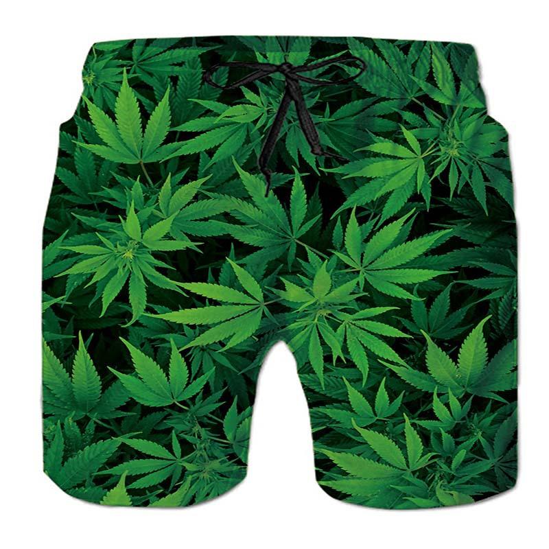 3D Digital Printed Men's Beach Shorts Hawaiian Camouflage Style Loose Casual Shorts