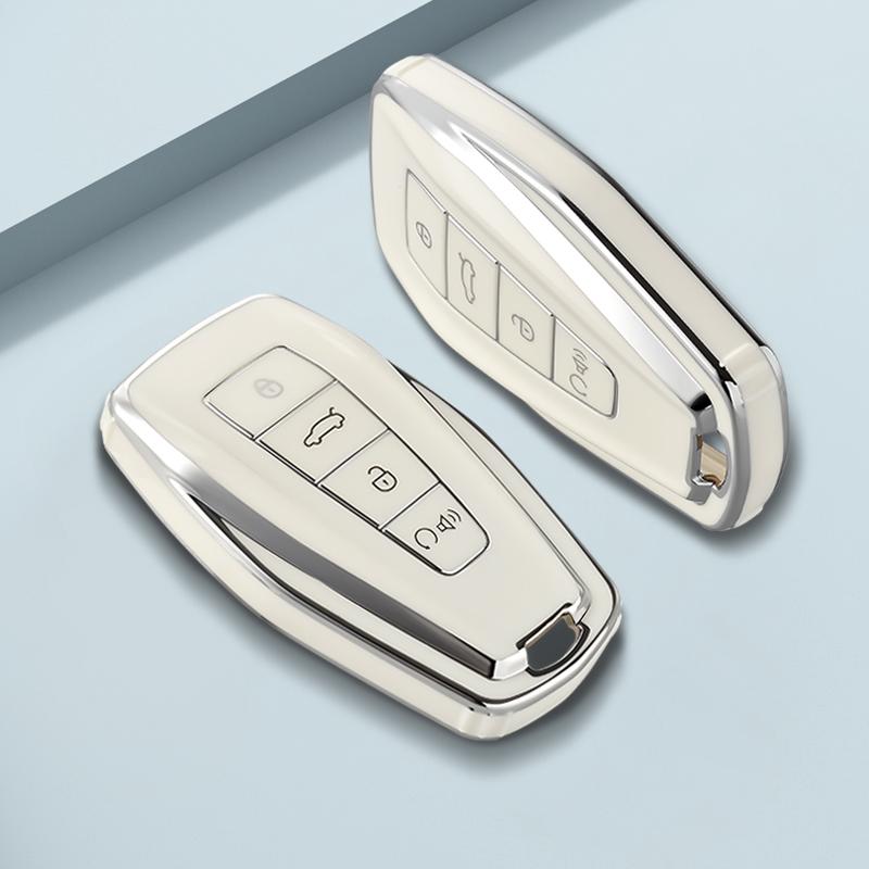 

Soft TPU Car Key Case Fob Protector for Geely Coolray X6 X7 EX7 2024 Geometry C Emgrand UV GT GC9 Starray Accessories Keychain