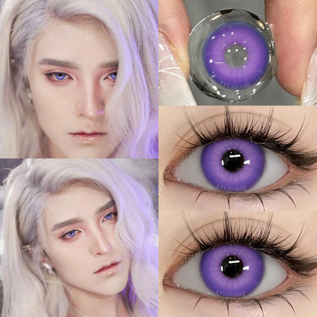 Eyeshare Colored Contact Lenses Halloween Red Contacts Crazy Cosplay Cosmetic Blue Contact Lens for Anime Accessories Yearly Use Lenses
