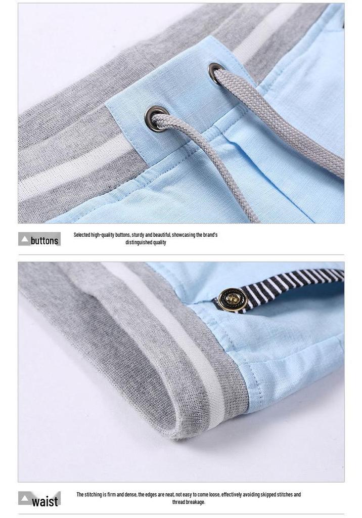 Men's Summer Slim Fit Linen Shorts: Korean Style, Casual, Mid-Length, Cotton Blend