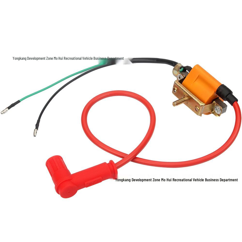 Orange Silicone CDI Ignition Coil for 50-110CC Off-road Motorcycle, ATV, and Beach Buggy