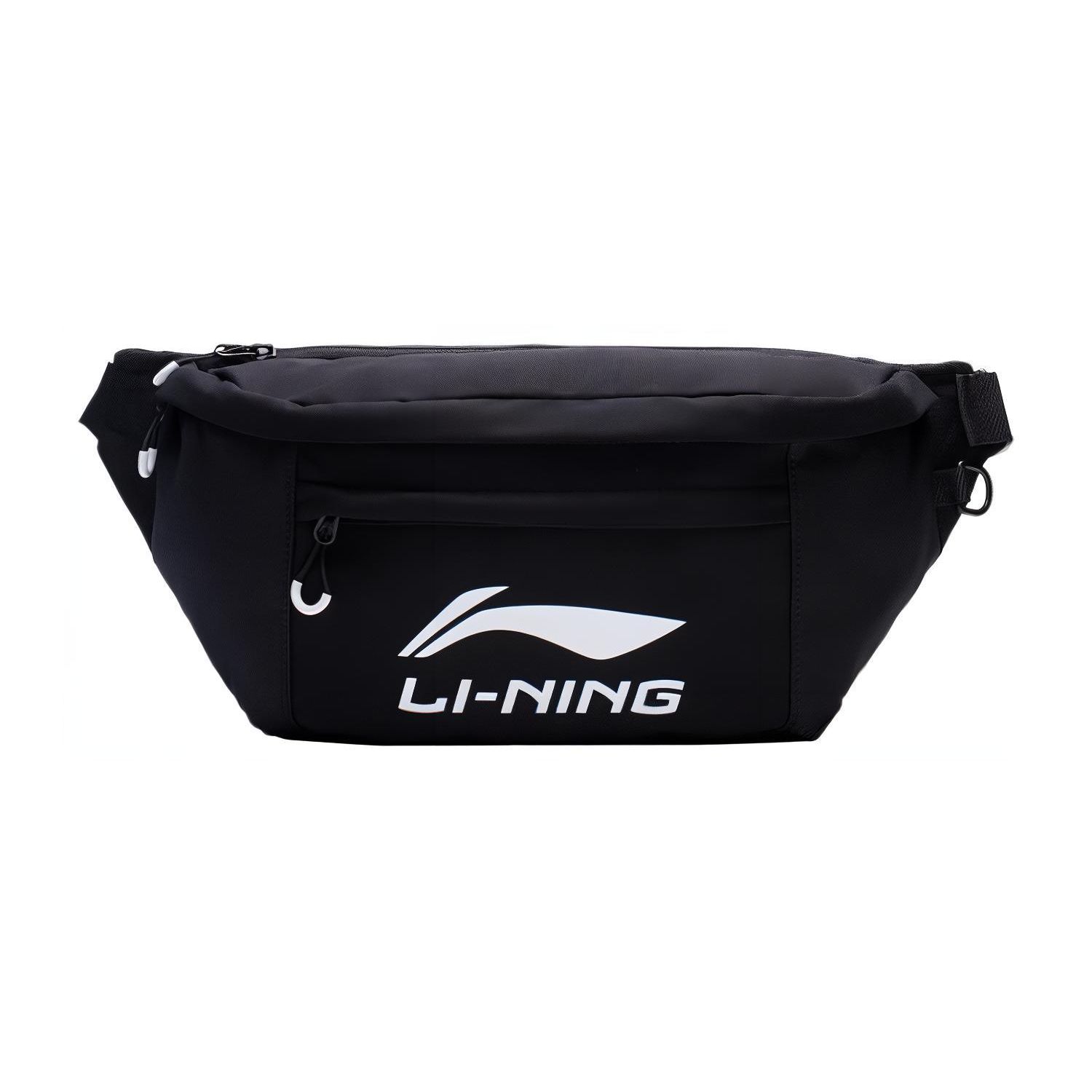 Li Ning Повседневная Спортивная Сумка на Пояс на Молнии из Холста Сумка на Грудь Сумка через Плечо Унисекс сумки Черный ABDT081-1 Black