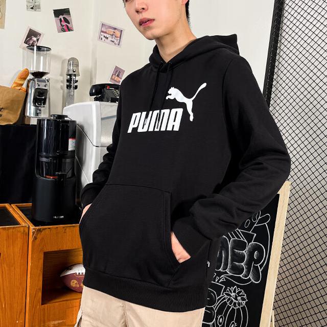 Puma Letter Print Outdoor Sports Hoodie Men Hoodies Black 682723-01