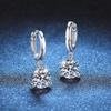 1ct/ 2ct/4ct Moissanite Diamond Earrings S925 Sliver Orginal Drop Earring Wedding Bride Jewelry with for Women