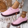 Women's Minimalist Low-Top Sneakers - Round Toe Comfortable Lace-Up Shoes, Soft & Cushioned Rubber Sole Casual & Dressy Outfits for Women