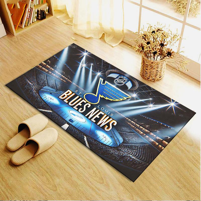 St. Louis Blues Logo Carpet Rug for Living Room Bedroom Home Sofa Decoration,Kids Play Non-slip Floor Mat