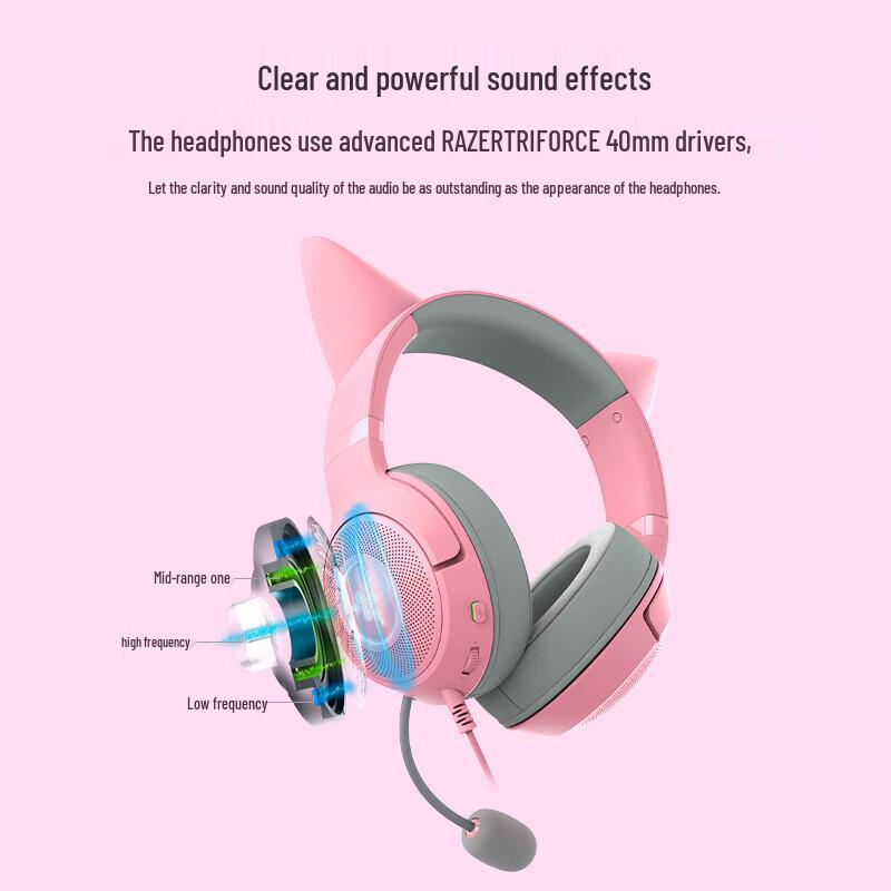 Razer Kraken Kitty V2 Wired Gaming Headset
