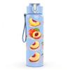 1PC Fresh Peach Sliced Fruit Art Print 750ml Color Plastic Sports Water Bottle Leakproof Flip Straw Lid Suitable for Sports Office Home Use