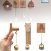 Wooden Door Bell Shopkeeper Bell Hanging Decorative Delightful Sound Door Opening Wind Chime Doorbell Garden Home Decor Gift