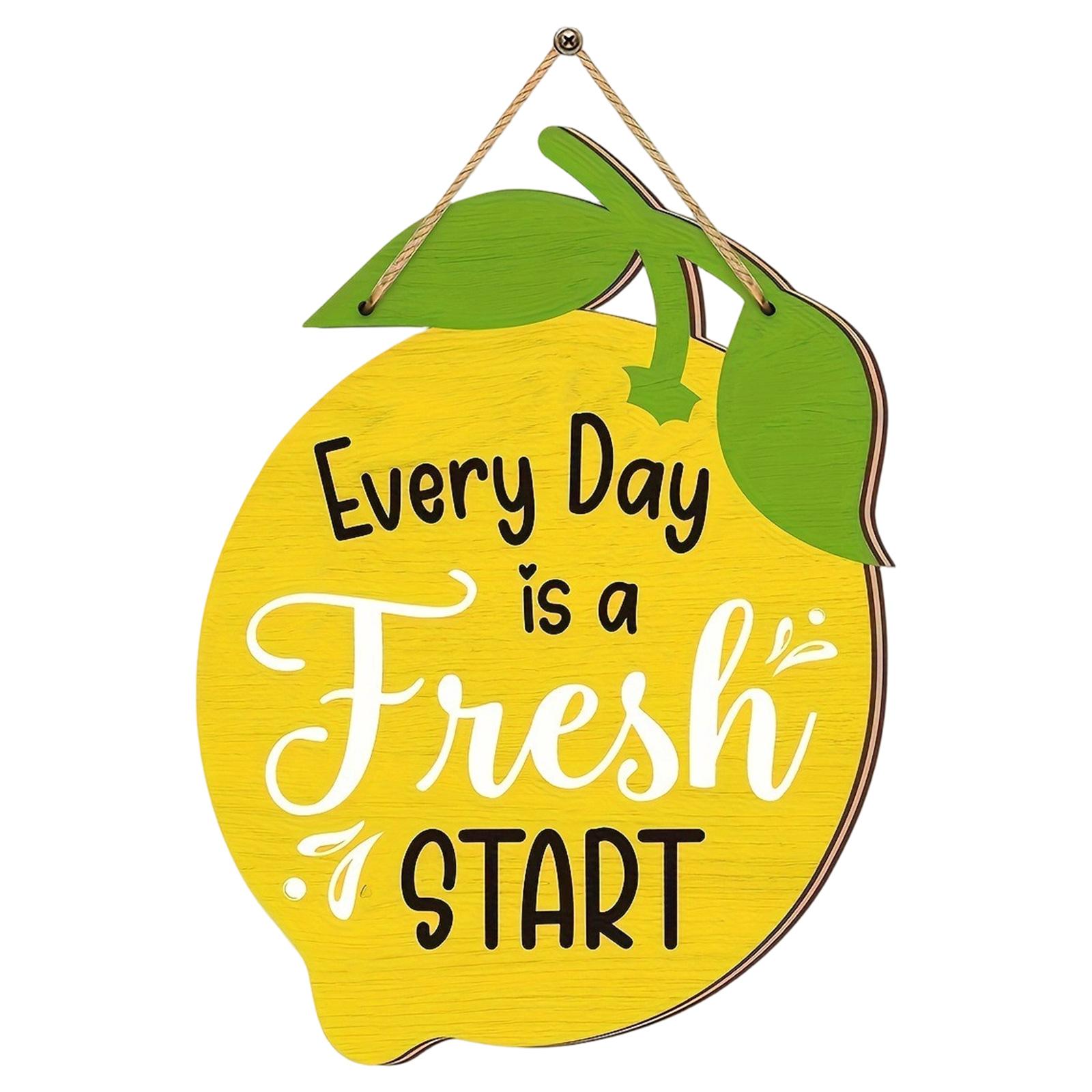 

Lemon Kitchen Decoration, Kitchen Accessory Themed Wall Decoration, Welcome Sign (can Be Hung The Front Door ), One Size жёлтый