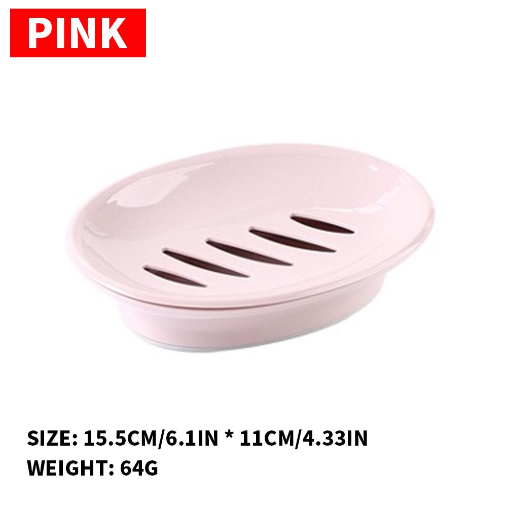 

European oval soap box, toilet plastic, simple double compartment draining bathroom, face washing soap box