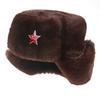 Winter Warm Fleece-Lined Soviet Style Military Hat With Embroidered Badge Men Women Outdoor Cold Weather Protection