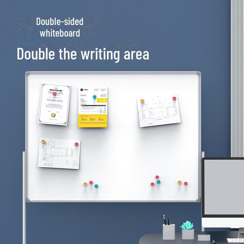 Double-Sided Magnetic Whiteboard 120x90cm with Adjustable Stand for Home Teaching & Training