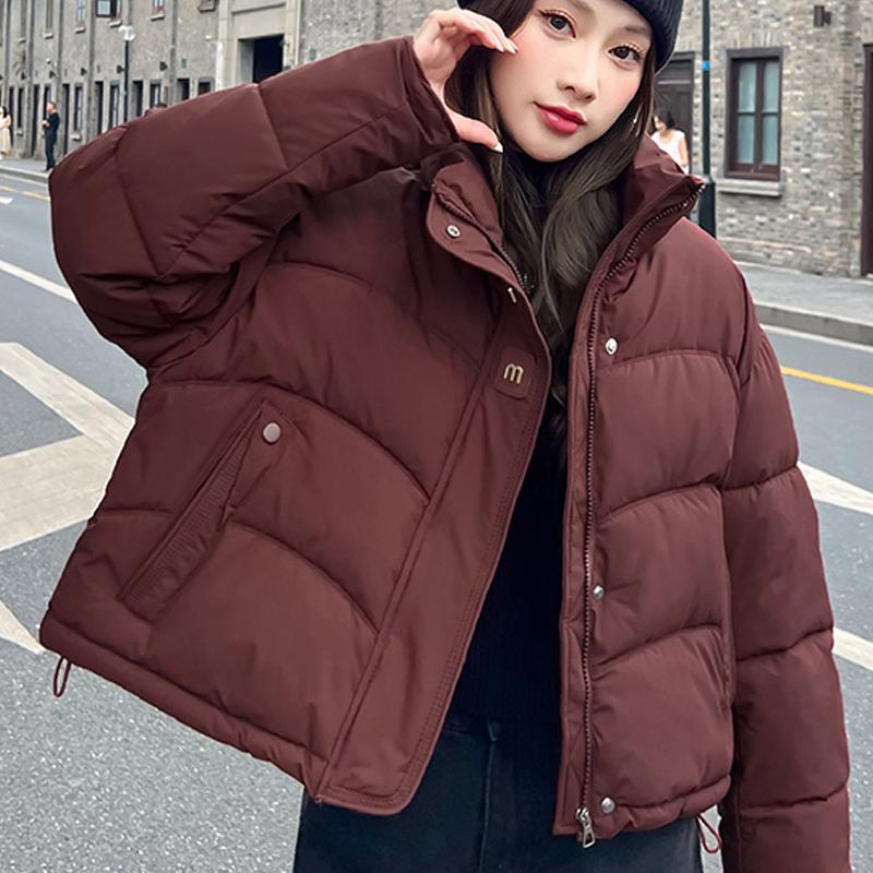 Fashion Winter Woman Short Parkas Stand Collar Loose Women's Coat Thick Warm Jackets