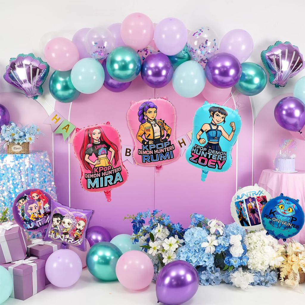 7Pcs Kpop Birthday Party Supplies Decor Kpop Balloons for Party Decoration Birthday Decoration for Girls 5