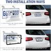 License Plate Covers, 2 Pack License Plate Protector And Frames Combo, Plastic Car Front/Rear License Plate Covers Ith Screws Caps, Universal Car
