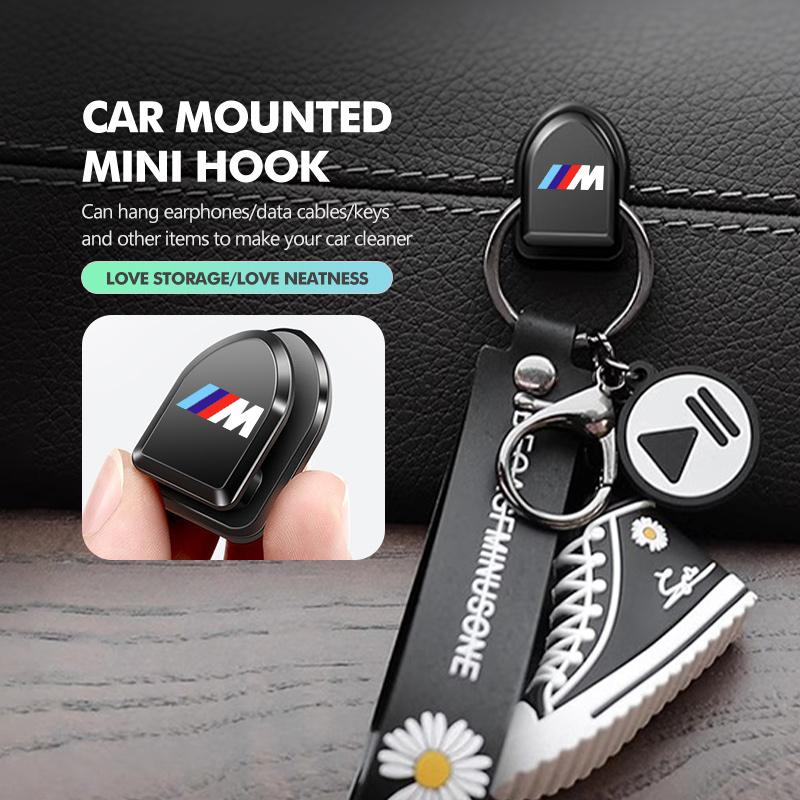 2/4pcs Car Paste Hooks USB Storage Hanger Interior Accessories For BMW M 1 3 4 5 6 7 Series X1 X3 X4 X5 G20 G38 F48 E36 E39 AD9