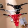 Damen Frühling und Sommer Sexy Spitze Buchstaben Taille Taille Bequeme String Unterwäsche