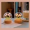Flower Night Light Tulip Night Lamp Home Decoration Night Light Bedside Light for Office Bedroom Purple
