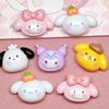 20PCS Glossy cartoon resin stickers DIY mobile phone case hair accessory materials cream glue drip glue accessories