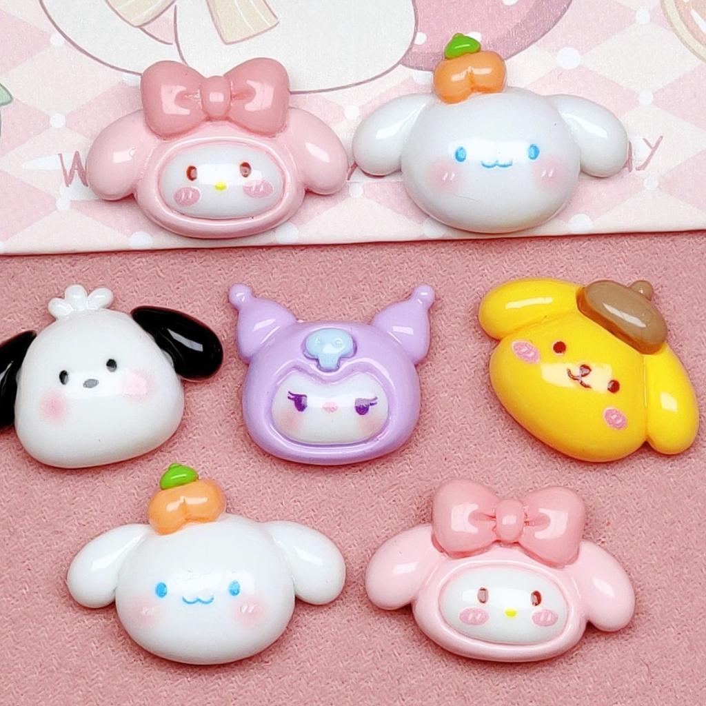 20PCS Glossy cartoon resin stickers DIY mobile phone case hair accessory materials cream glue drip glue accessories