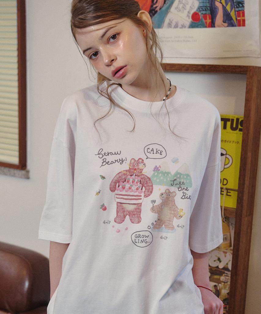 CPGN STUDIO Dtp Cake Bear Short Sleeve T-Shirt White