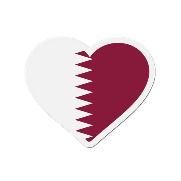 Aimant Coeur Drapeau Qatar - Multicolore - 10 cm - 50 pièces - Résine synthétique - Mixte