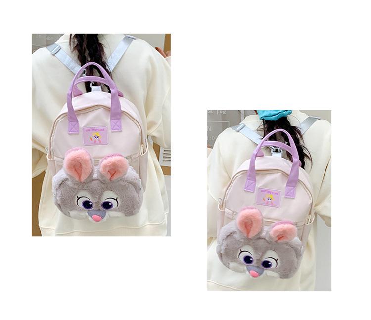 Cross-border Kids' Animal Plush Doll Backpack: Two-way Large Capacity Crossbody Bag