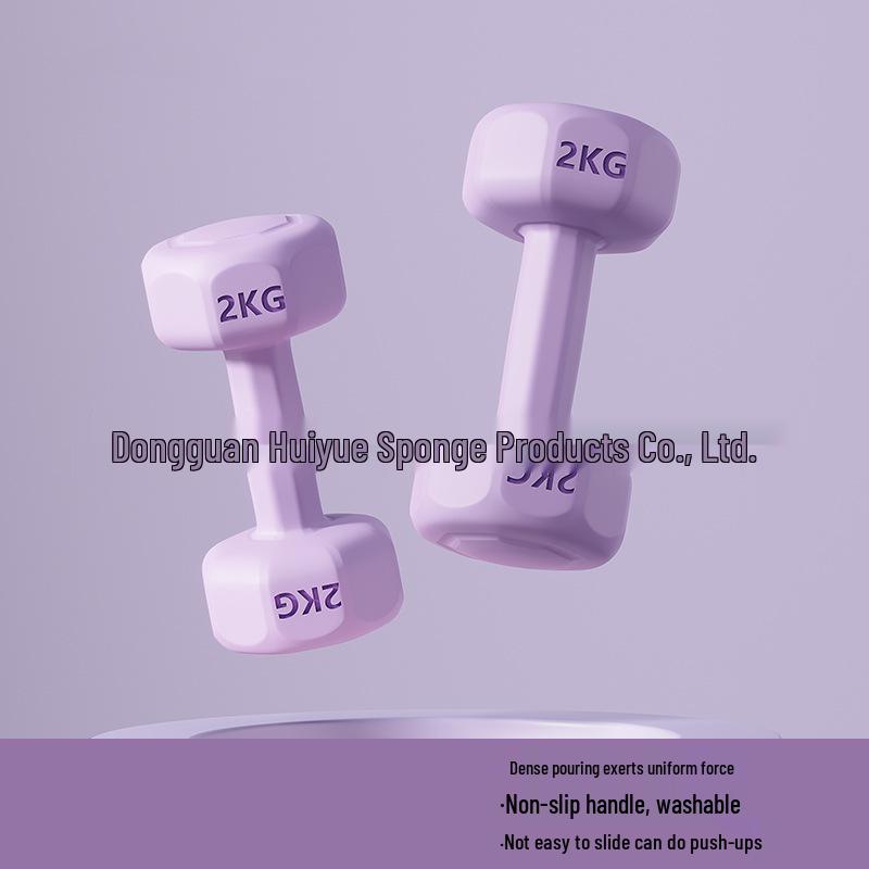 Rubber-Coated Dumbbells: Home Fitness Gear for Women, Men & Kids - Ideal for Yoga & Arm Muscle Training 1 kg