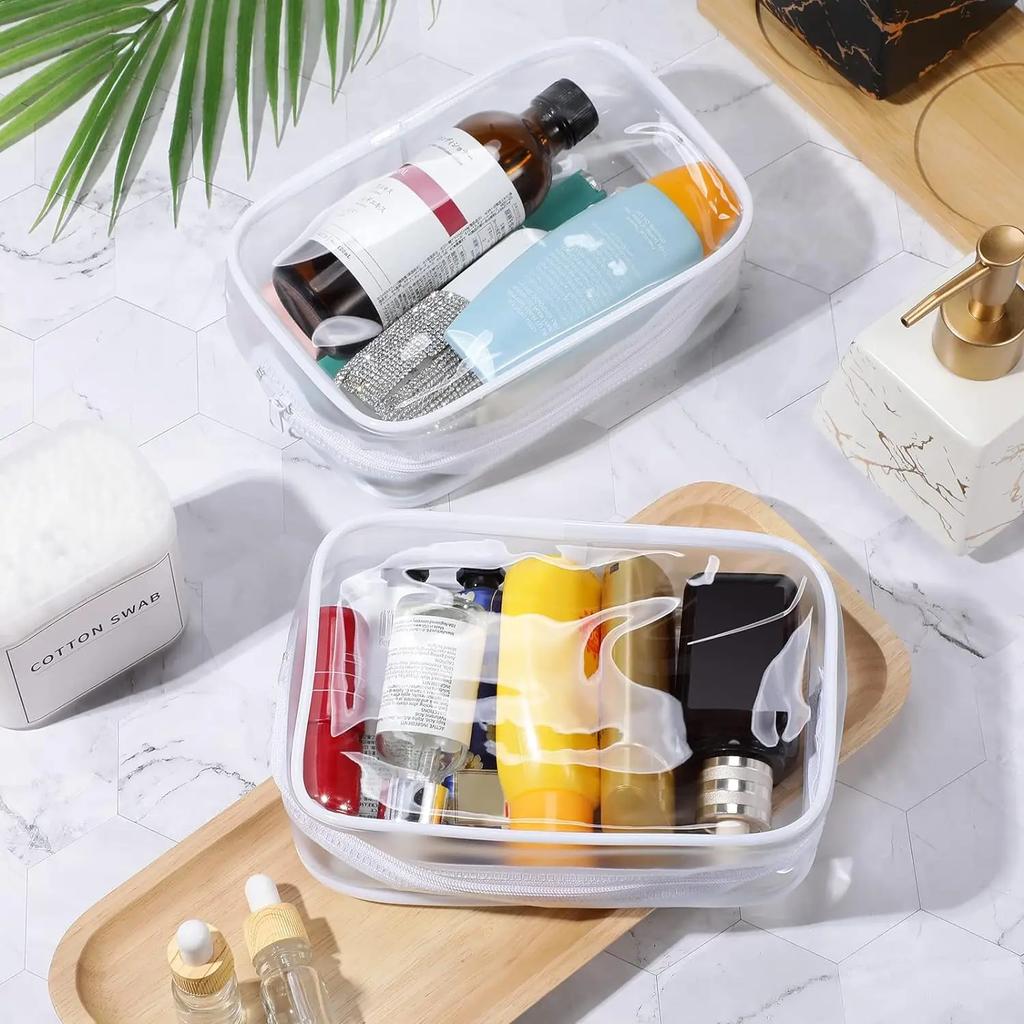 1/12 Stück Transparente PVC Aufbewahrung Reise Organizer Klare Kosmetiktasche Kosmetiktasche für Kosmetiker Beauty-Koffer Kulturtasche Waschbeutel