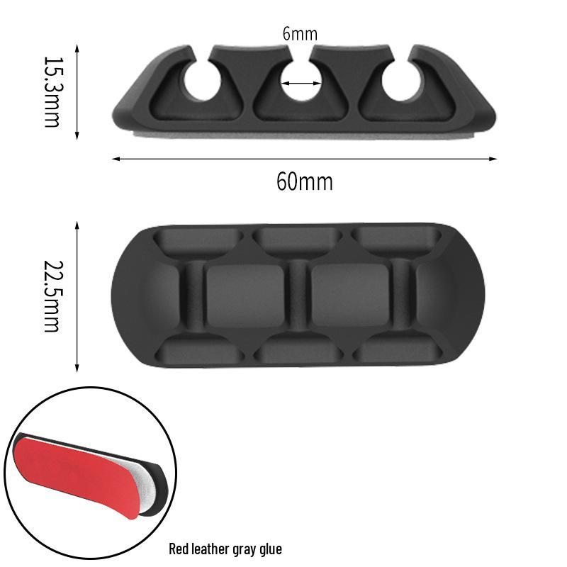 Self-Adhesive Silicone Cable Organizer for Cords and Earphones