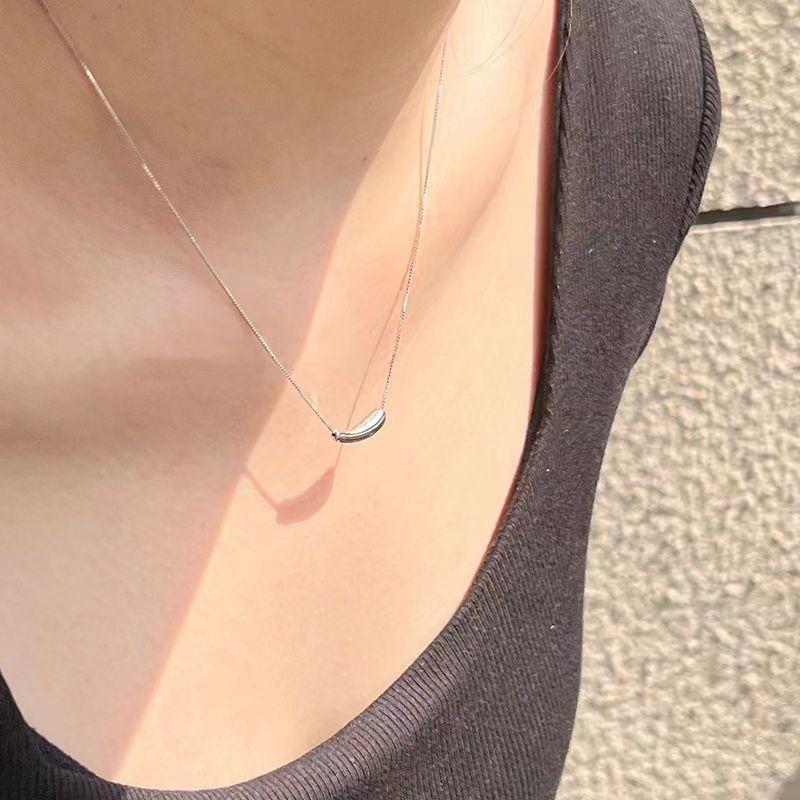 New Small Eggplant Necklace Feminine Simplicity Temperament Versatile Niche Design Internet Celebrity Water Drop Collarbone Chain