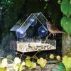 Clear Acrylic Window Bird Feeder with Suction Cups,House-Shaped Wild Bird Feeders for Outside,Garden & Window Viewing