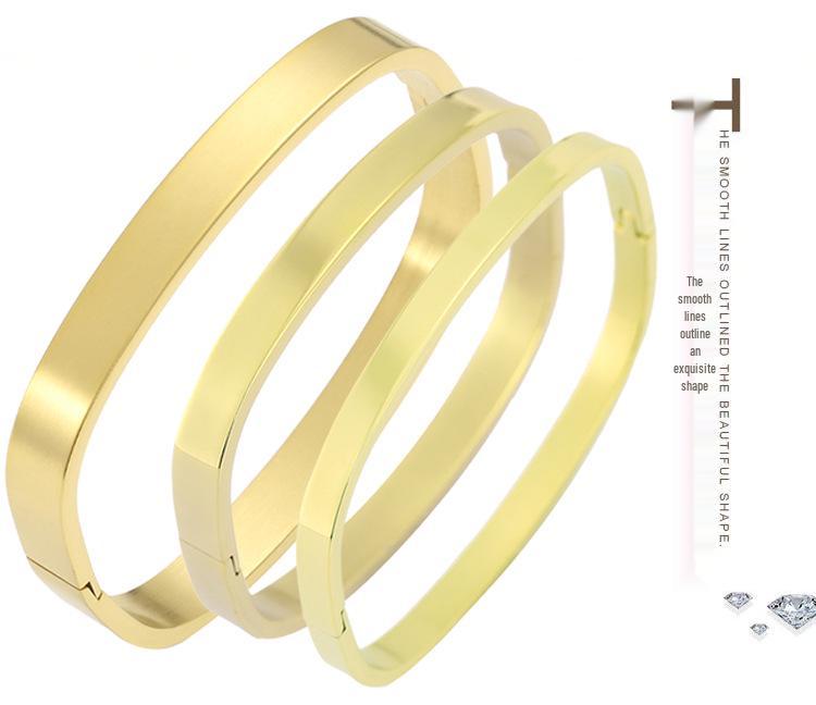 Unisex Armband aus Edelstahl, quadratisch, mit beliebtem europäischem und amerikanischem Design