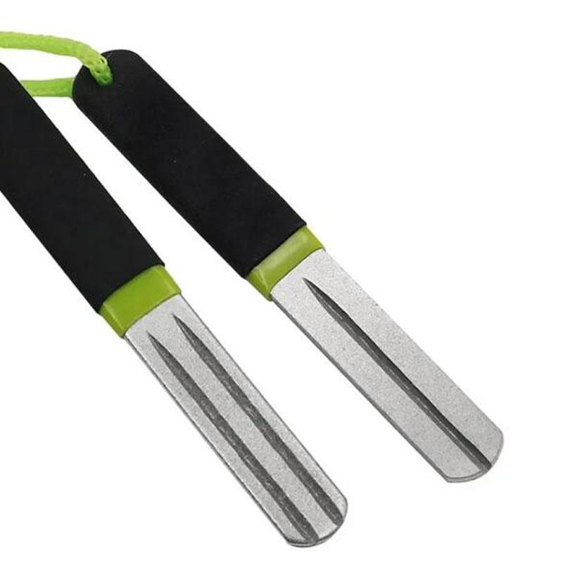 Portable Diamond Stone Fish Hook Diamond Sharpener Knife Sharpen Tools Hook Whetstone Keychain for Outdoor Fishing Accessorie