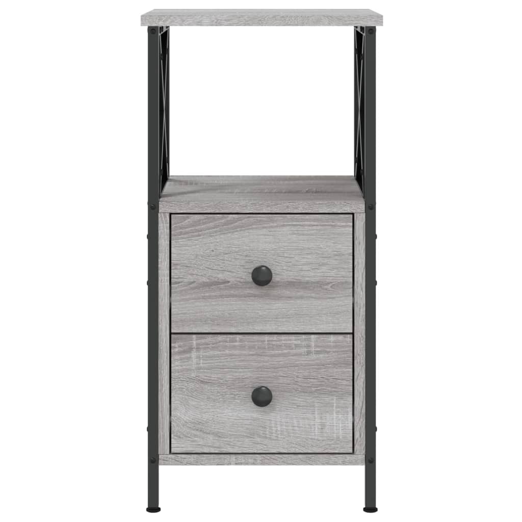 Nightstands (2 pcs) Grey Sonoma 34 x 35.5 x 70 cm engineered wood