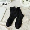 Bequeme Heim-Lounge-Socken, Verdickter Imitationsmink-Samt für Damen, Weiche Plüschsocken, Thermisch, Winter, Atmungsaktiv, Warm, Täglich, Einfarbige