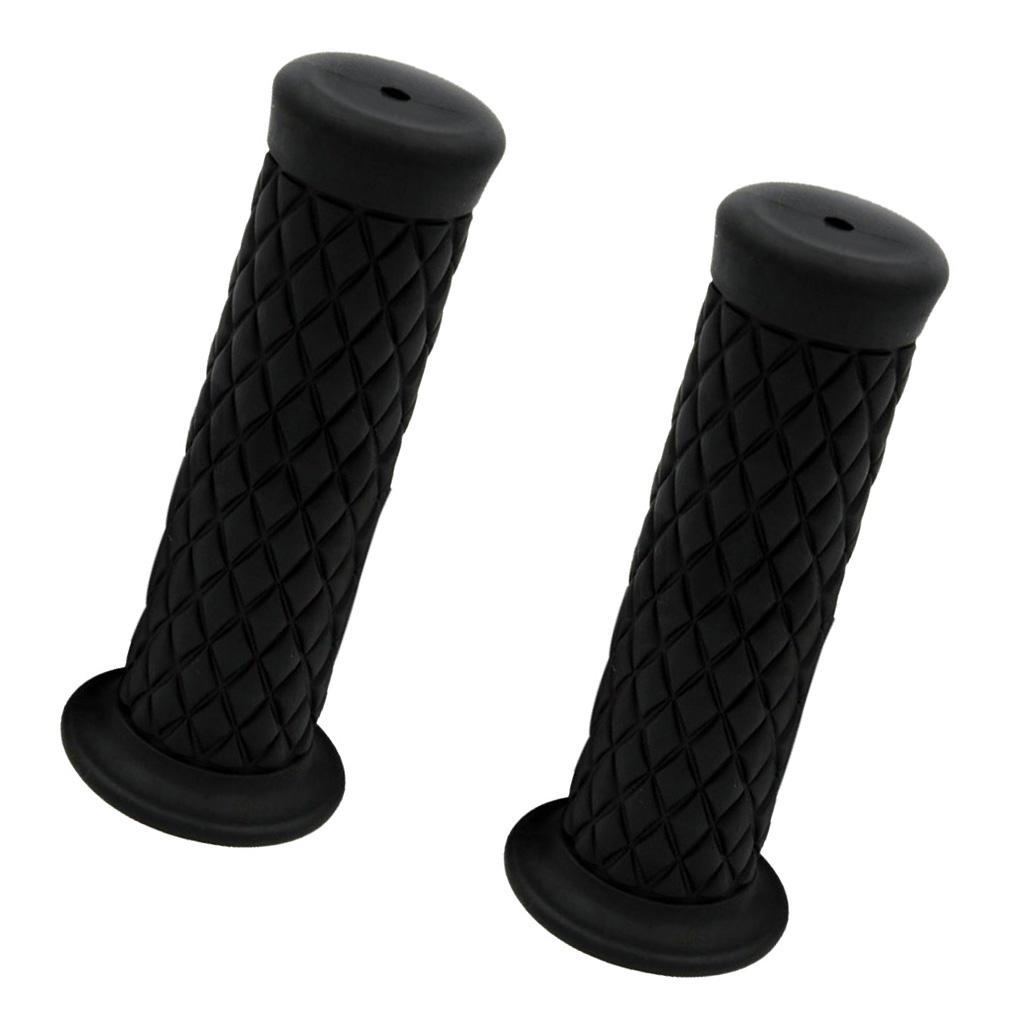 2 Pair Motorcycle Retro Handle Bar Handlebar Grips Dark