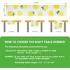 Lemon Table Runner Kitchen Decor - Yellow and White Stripes Lemon Table Decorations Summer Spring Seasonal Home Decor for Dining Table Farmhouse