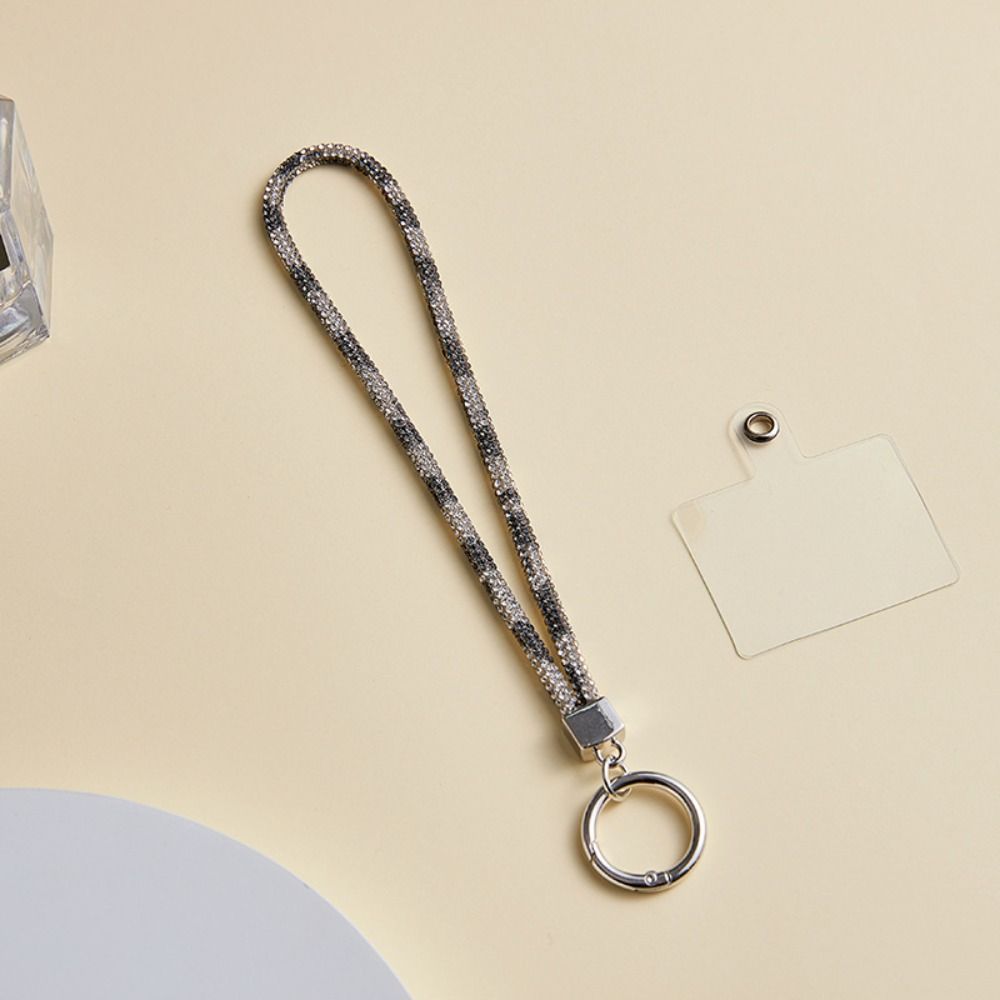 Hanging Cord Glitter Rhinestone Phone Lanyard Handheld Mobile Phone Chain  Women/Lady/Girl