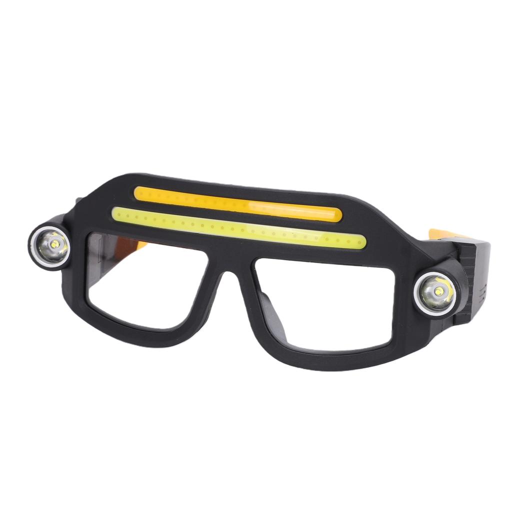 LED Glasses with Lights 5 Mode Rechargeable USB Work Flashlight Outdoor Headlamp for Hiking Camping
